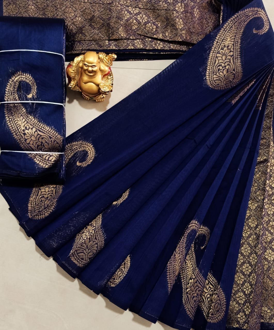 1004973980.jpg Elite Manga silk cotton Sarees - Image 1