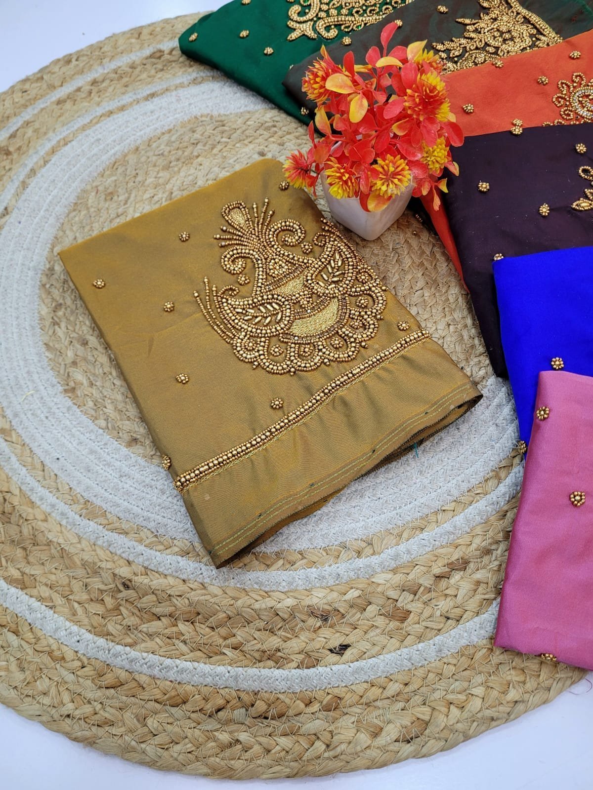 1005088460.jpg Handmade Aari Work Blouses - Image 1