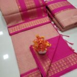 Checked Kalyani cotton saree/Lata Gadwal Paithani