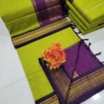 Checked Kalyani cotton saree/Lata Gadwal Paithani