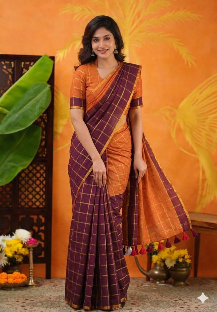 1005205722.jpg Premium Mul Cotton Sarees - Image 1