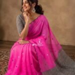 Premium Chanderi Mirror Embroidery Sarees
