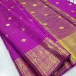 Banarasi Checked  Soft Katan silk Saree
