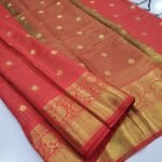 Banarasi Checked  Soft Katan silk Saree