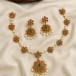 Premium & Designer Wear Neck Piece with Earring Set
