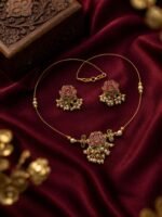 Premium & Designer Wear Neck Piece with Earring Set