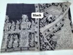 Authentic Kalamkari Cotton Sarees ( Black ) - Image 2