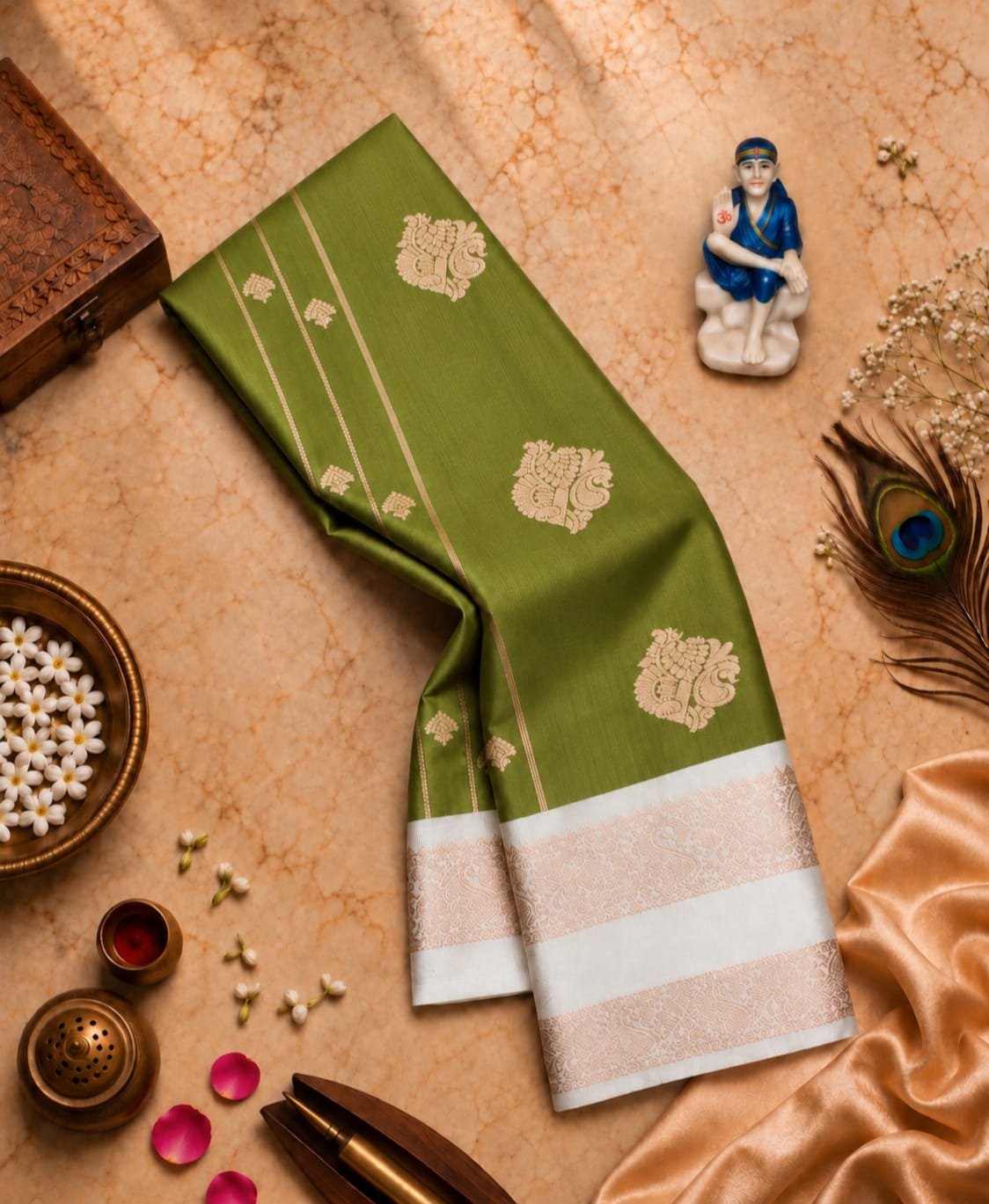2026/09/1005261517.jpg Grand Sarvalakshana Pattu Saree* - Image 1