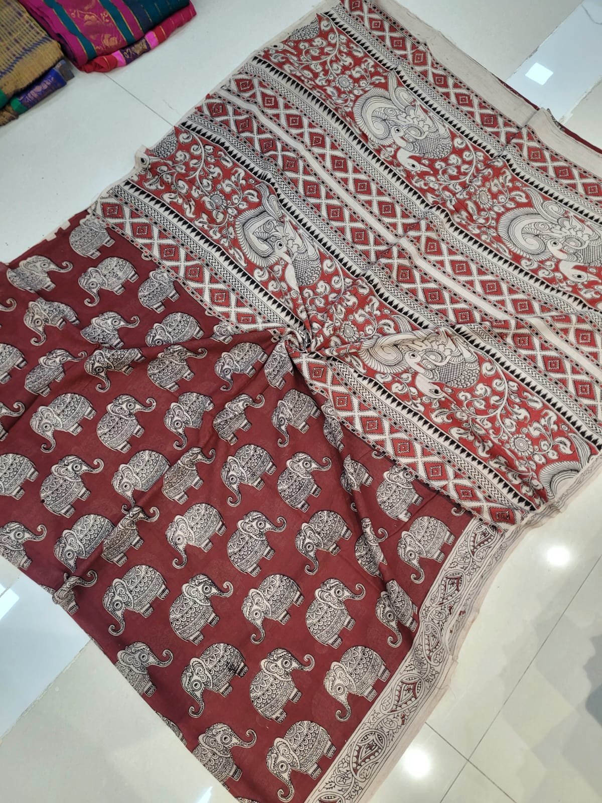2026/09/1005262785.jpg Pure Kalamkari soft Cotton Sarees - Image 1