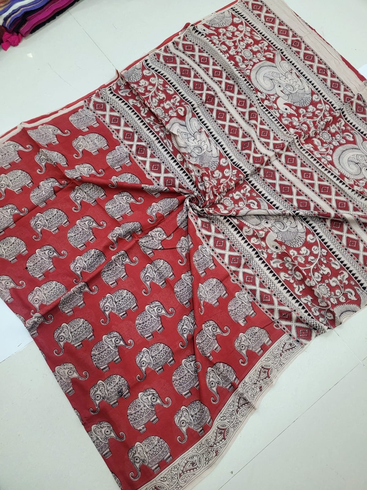 2026/09/1005262788.jpg Pure Kalamkari soft Cotton Sarees - Image 1