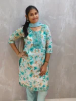 Ethnic Wear Women's Straight Kurta| Matching Pants & Dupatta (3P Set) - Image 3