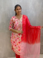 Ethnic Wear Women's Straight Kurta| Matching Pants & Dupatta (3P Set) - Image 3