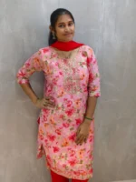 Ethnic Wear Women's Straight Kurta| Matching Pants & Dupatta (3P Set) - Image 2
