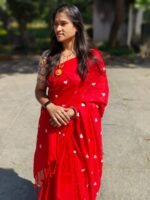 Love Embroidery Khadi Cotton Sarees - Image 4