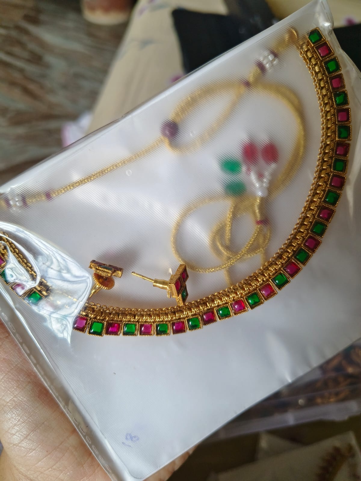 WhatsApp Image 2026-09-24 at 2.35.19 PM Premium & Designer Wear Neck Piece with Earring Set - Image 1